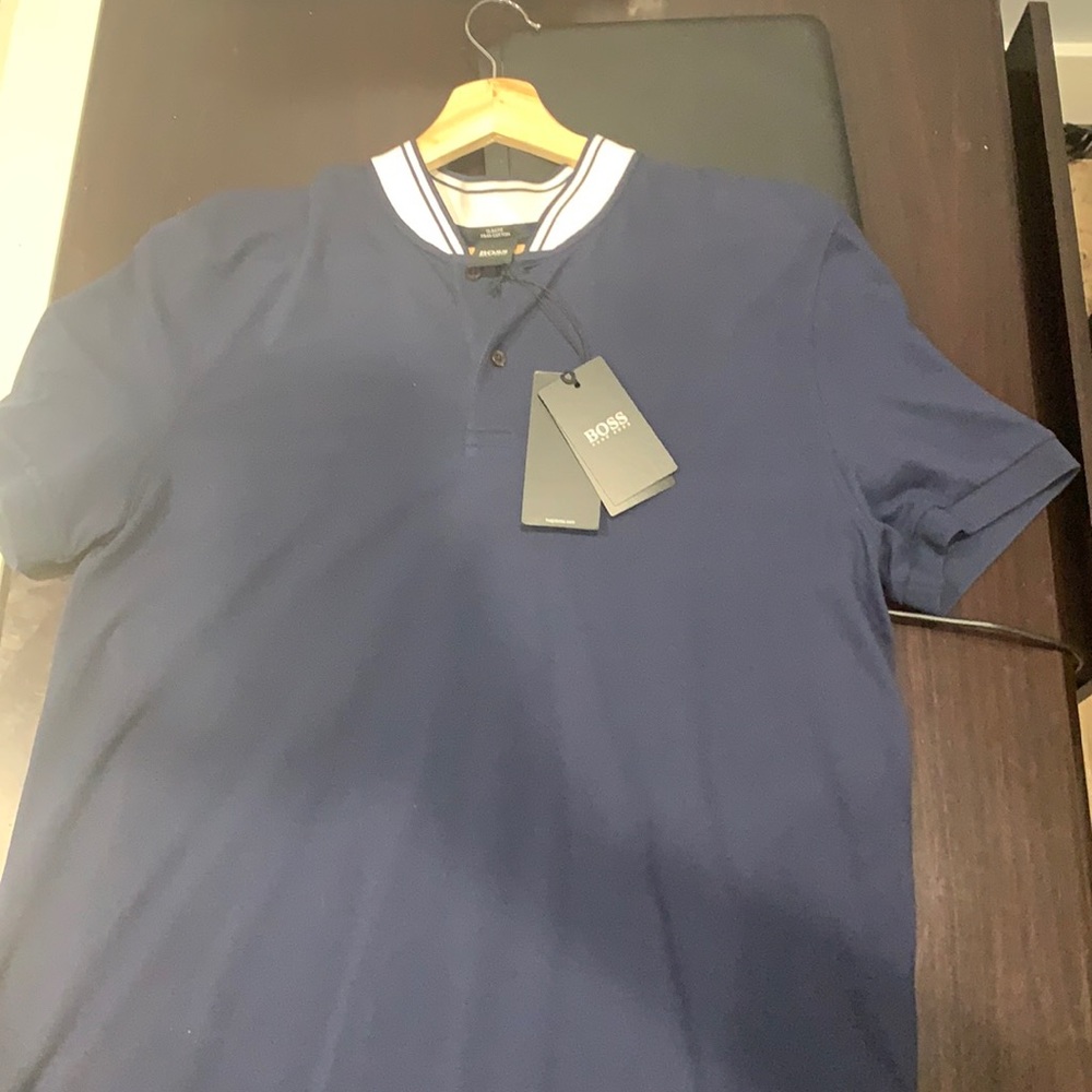 Navy blue Hugo boss polo shirt